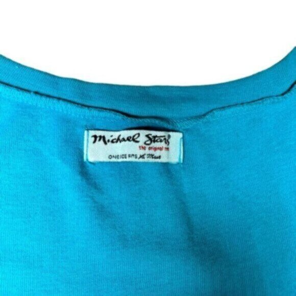 Michael Stars | Women's Blue Scoop Neck T-Shirt One Size Fits Most - Picture 8 of 12